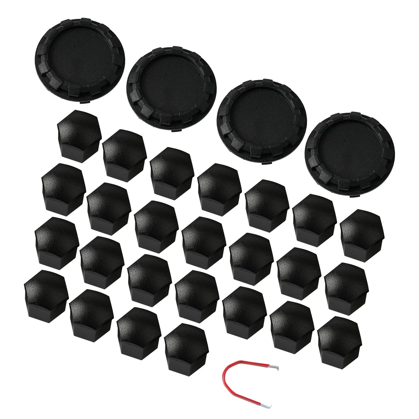 For Tesla Cybertruck Wheel Nut Covers / Lug Nut Covers - Matte Black 28PCS