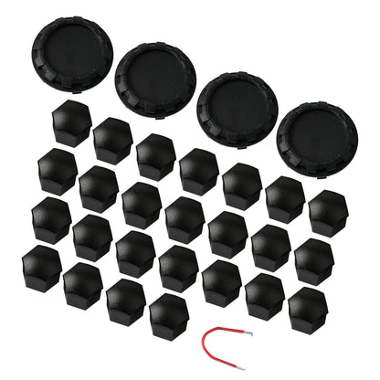 For Tesla Cybertruck Wheel Nut Covers / Lug Nut Covers - Matte Black 28PCS