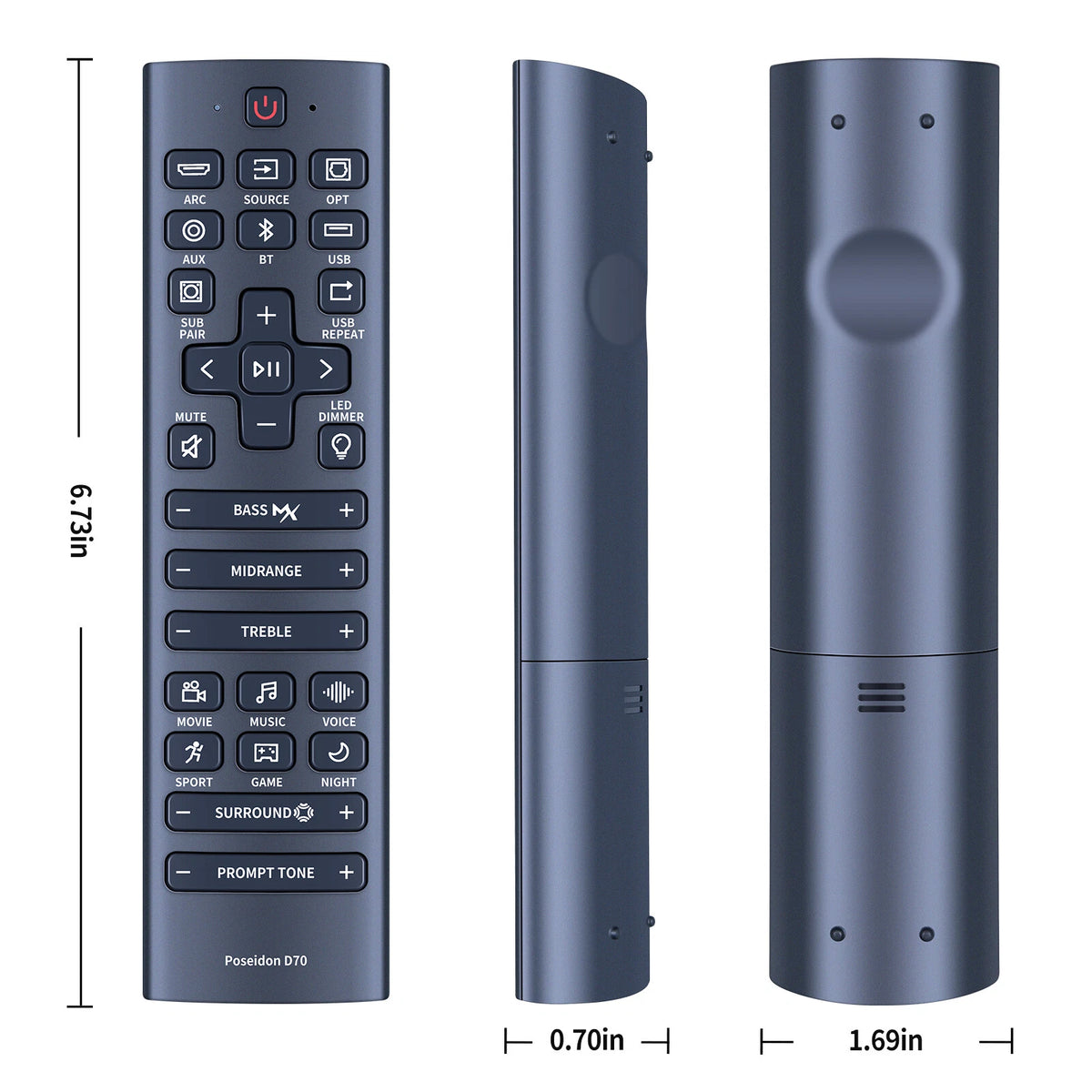 Generic Replacement For Ultimea Poseidon D70 7.1 Surround Sound System Remote