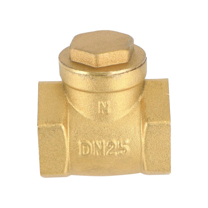1PC Brass 1 Inch Check Horizontal Valve NPT Threaded Water Medium