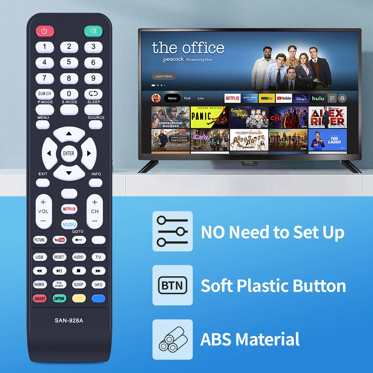 Universal Remote Control For Sanyo TV GXCC GXFA GXBD GXBM MC42NS00 GXHA