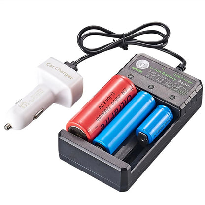 Two-Color Charging Indicator USB DC 5V 3-Slot Lithium Battery Charger Portable