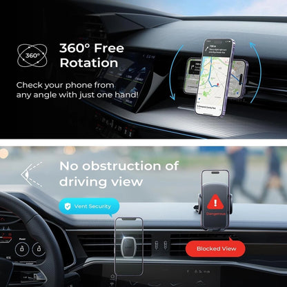 LISEN Magnetic Phone Holder for Car, Car 49*36*65mm, Black