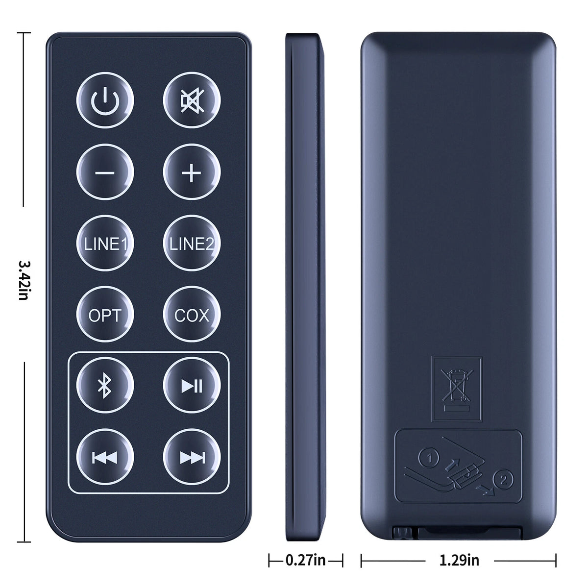 Remote Control For Edifier R1280DB Powered Bluetooth Bookshelf Speakers