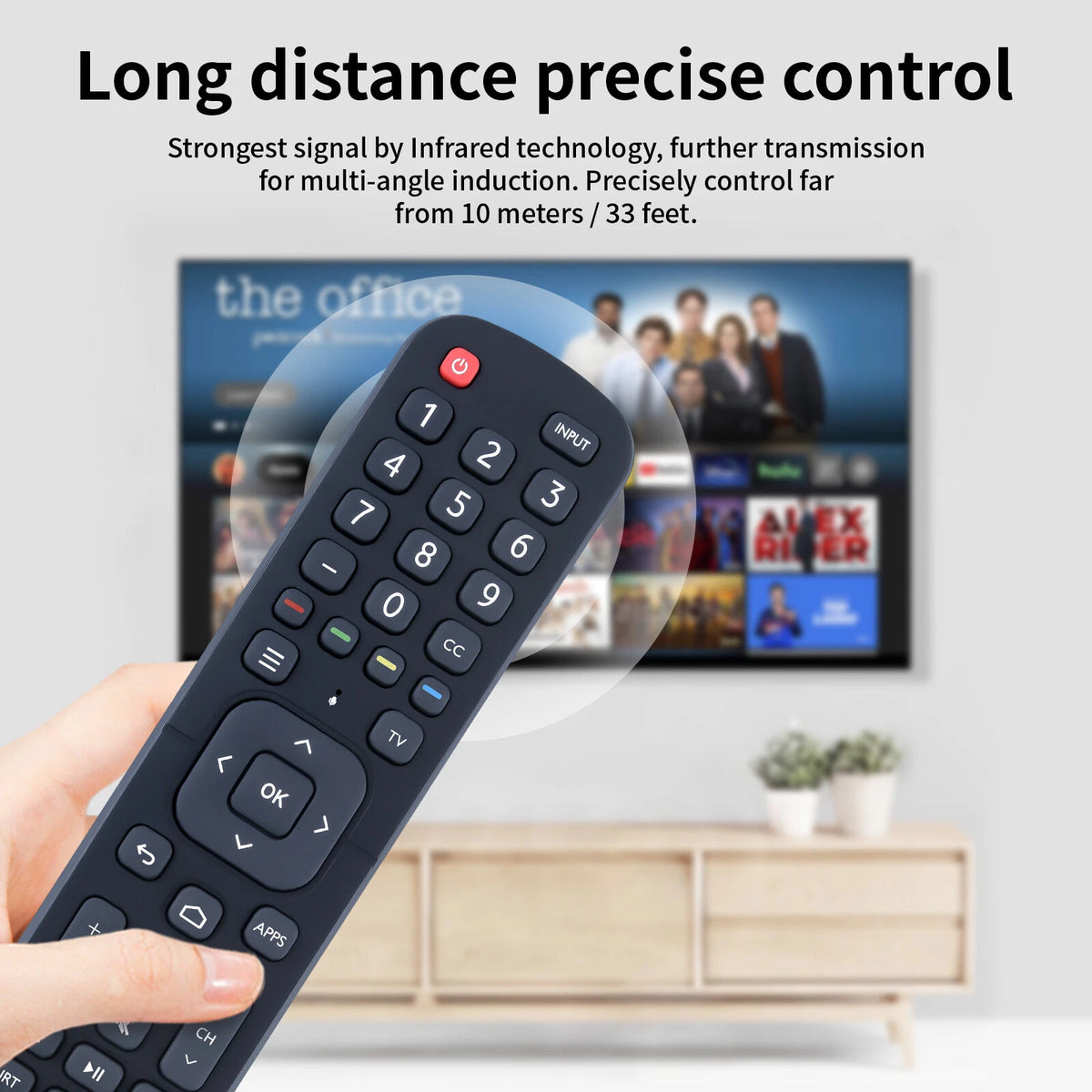 ERF2A60 Replace IR Remote Control For Hisense TV 43H6570F 50H6570F 55Q8G