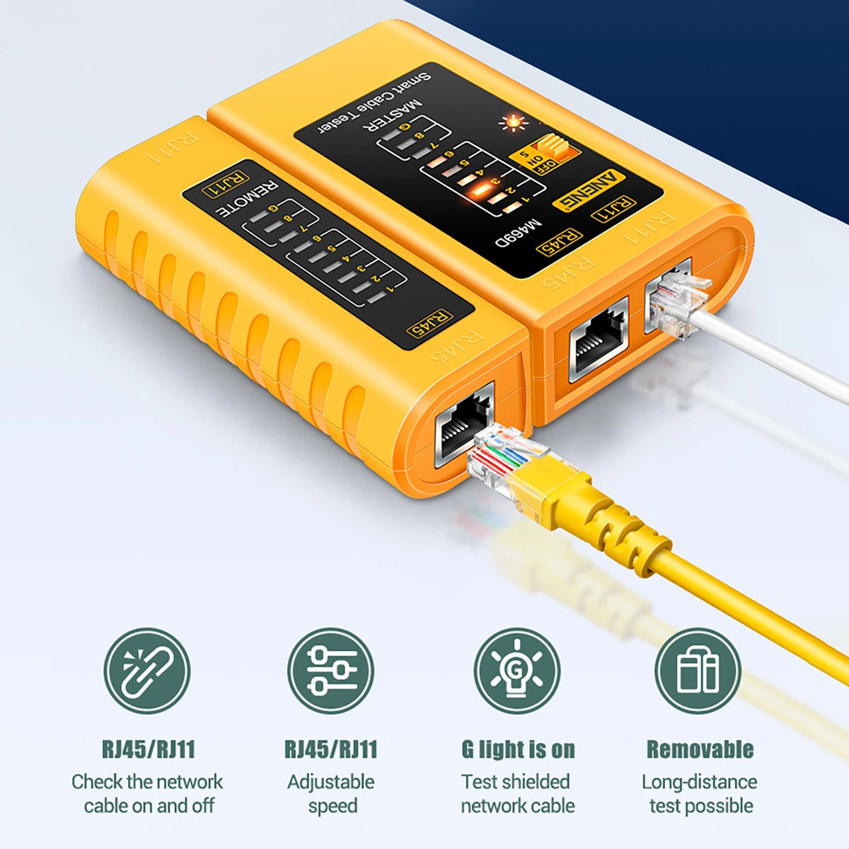 Networks Cable Tester Ethernet RJ45 RJ11 LAN Wire Telephone Cable Testing Tool g