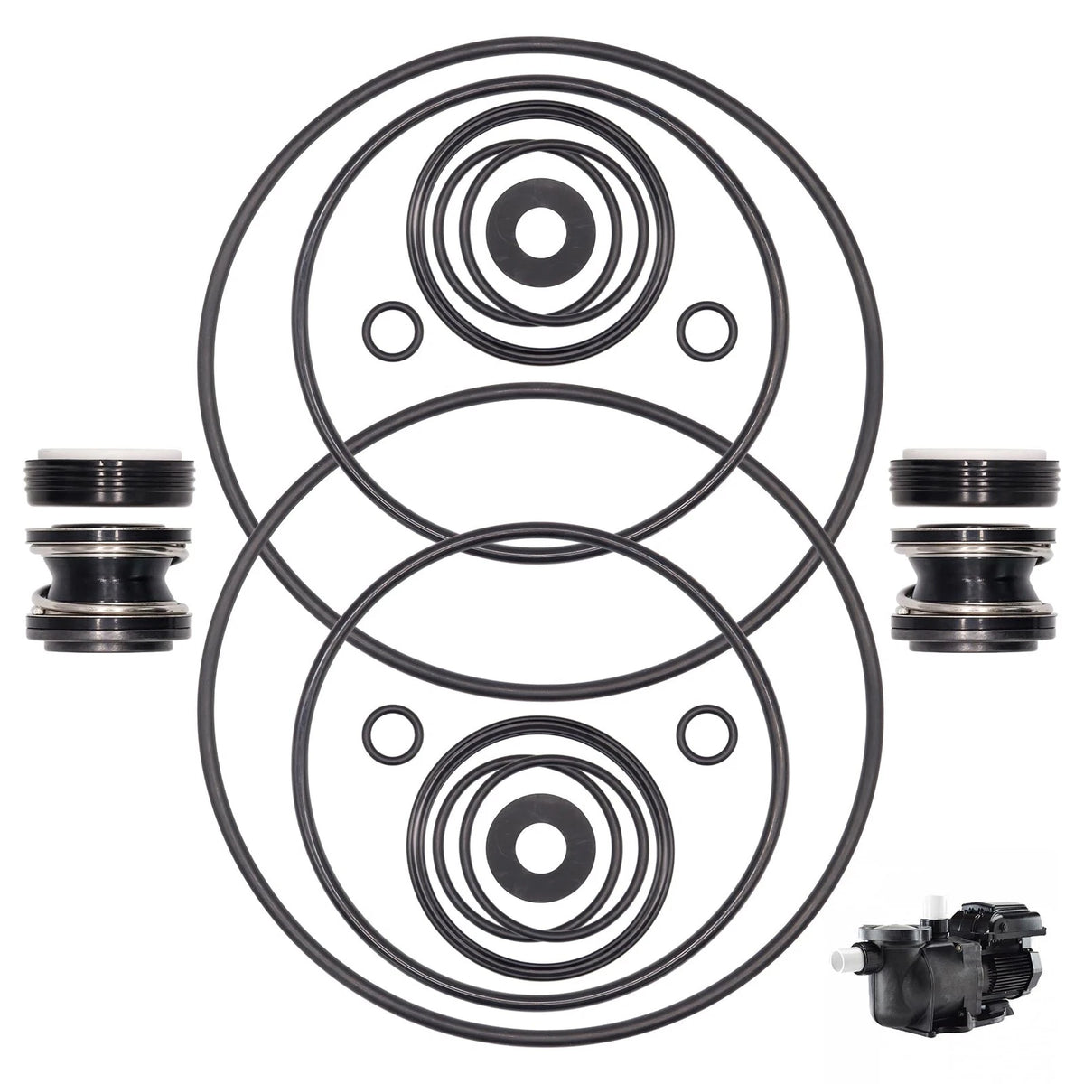 Koatukys O-Ring Rebuild Kit Replaces for Pentair SuperFlo 111(2), Black