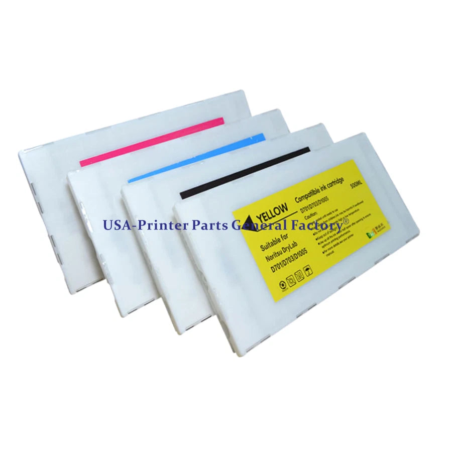 4*500ML Compatible Ink Cartridge For Noritsu Green II D1005 D502 D705 D701 D703