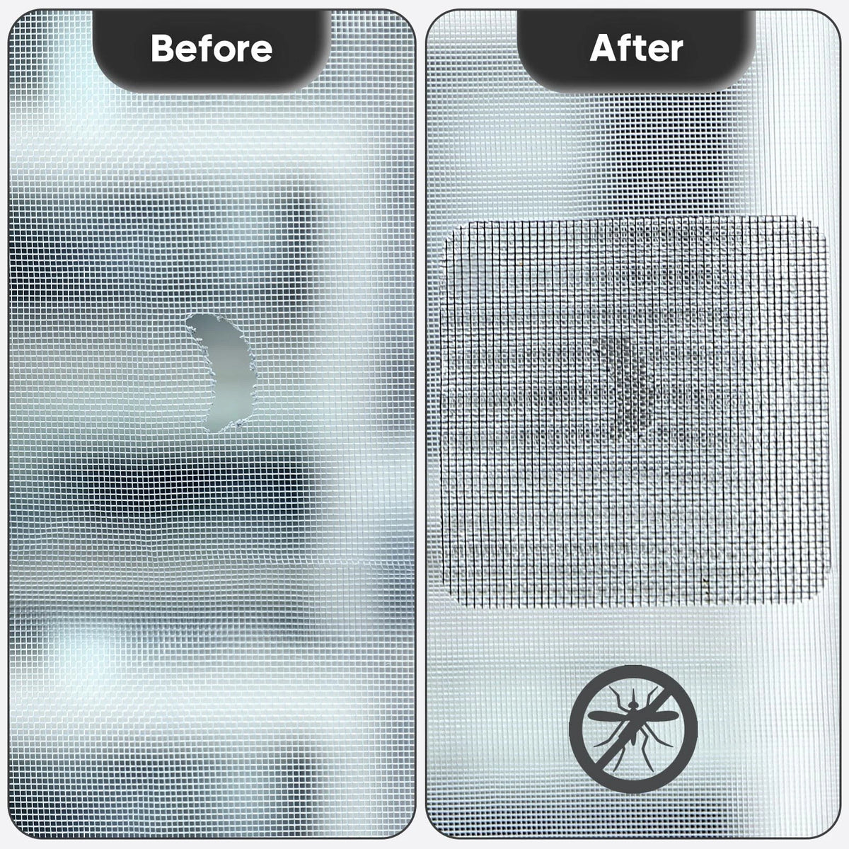 Secopad 14 Sheets Window Screen Patches Repair 4 inches x 4 inches, Black
