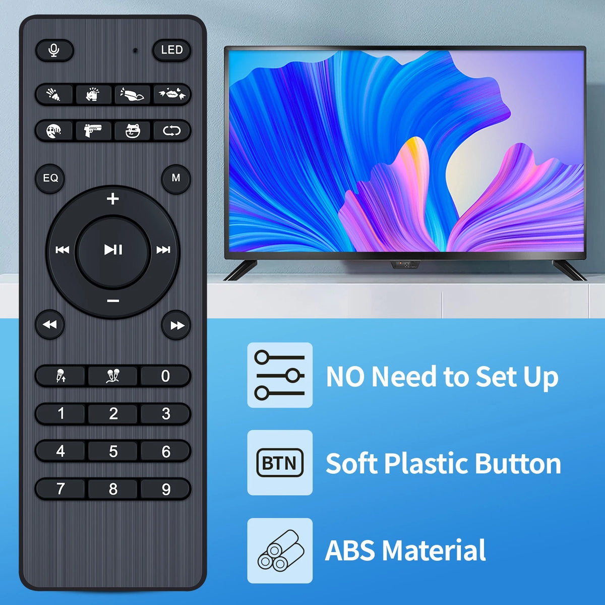 Replacement Remote Control For JAUYXIAN D16 Portable Bluetooth Speaker