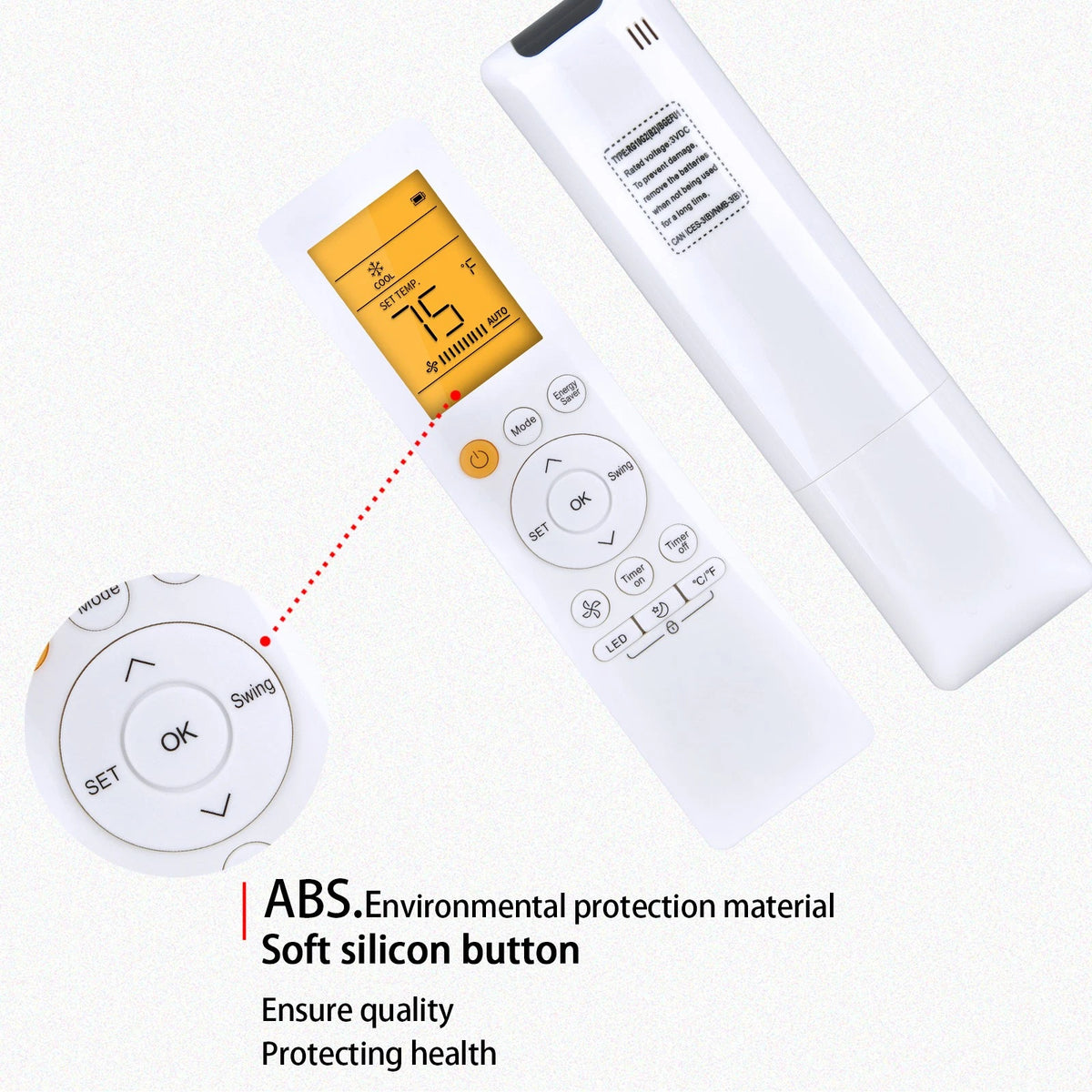 RG10G2(B2)/BGEFU1 Remote Control For Midea Air Conditioner RMW12SQW-B