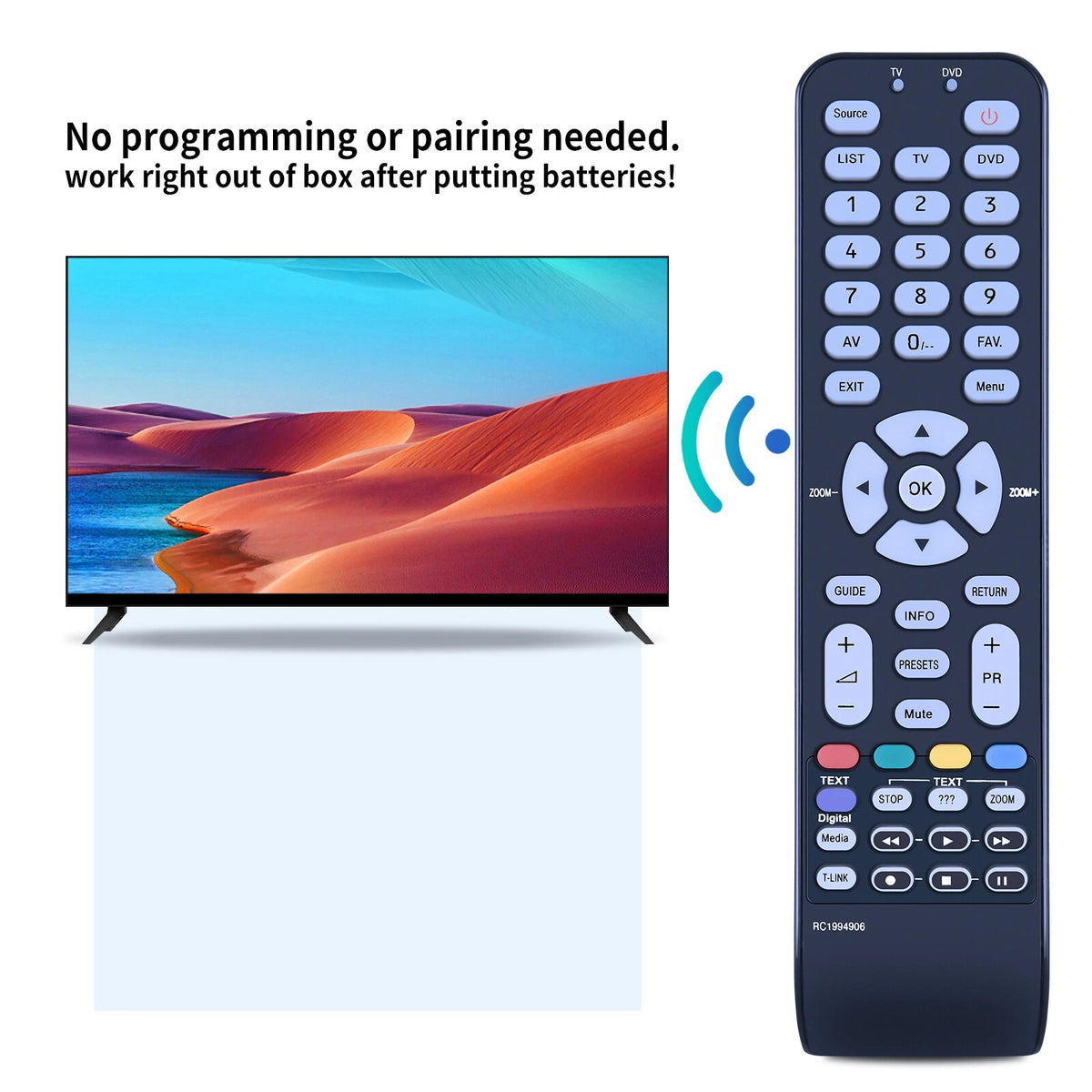 RC1994906 Remote Control For Thomson LCD TV 22E92NH22 26E92NH22 32E92NH22