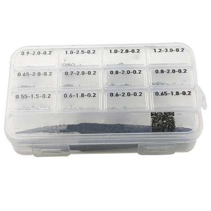 360Pcs 0.2mm Thick Assorted Watch Circlip E-Clips Snap Ring Latch Pusher+Tweezer