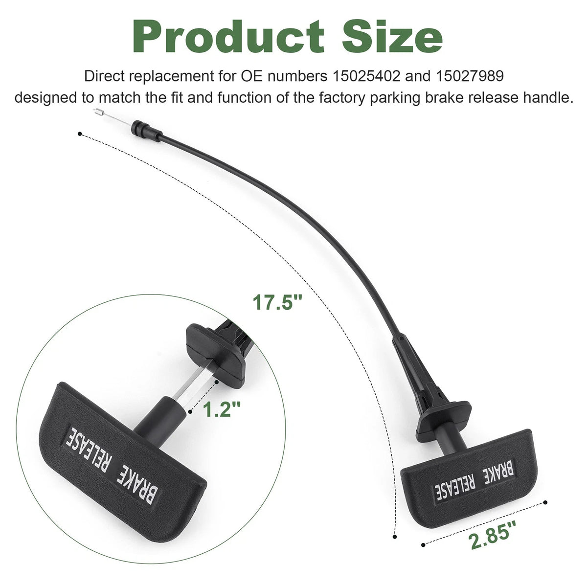 15025402 15027989 Parking Brake Release Handle for Chevrolet S10 1995-2004