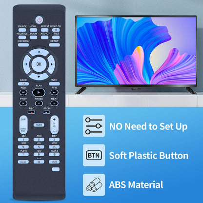 Replacement Remote Control For Philips DVD Player Recorder DVDR3475