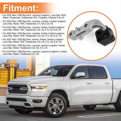 Passenger Side Heavy-Duty Rubber Isolator Hanger Kit - Fits Ram Truck 1500 19-25