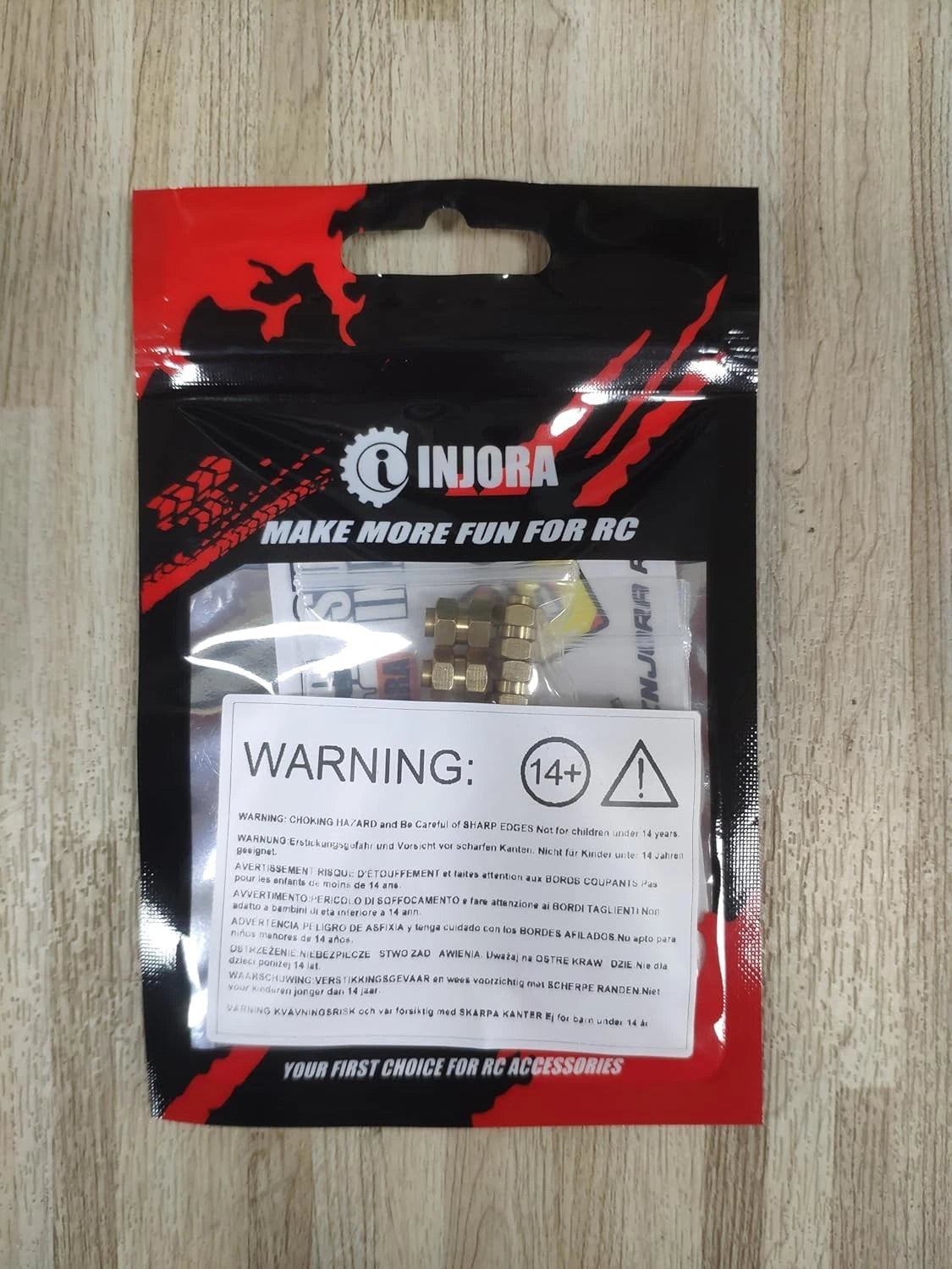 INJORA RC Brass Extended Hex Wheel Hubs for 1/24 Crawler Car Axial AX24...