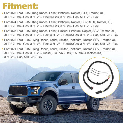 Truck Bed Light Jumper Harness For Ford F-150 2021-2025 ML3Z-14A411-F