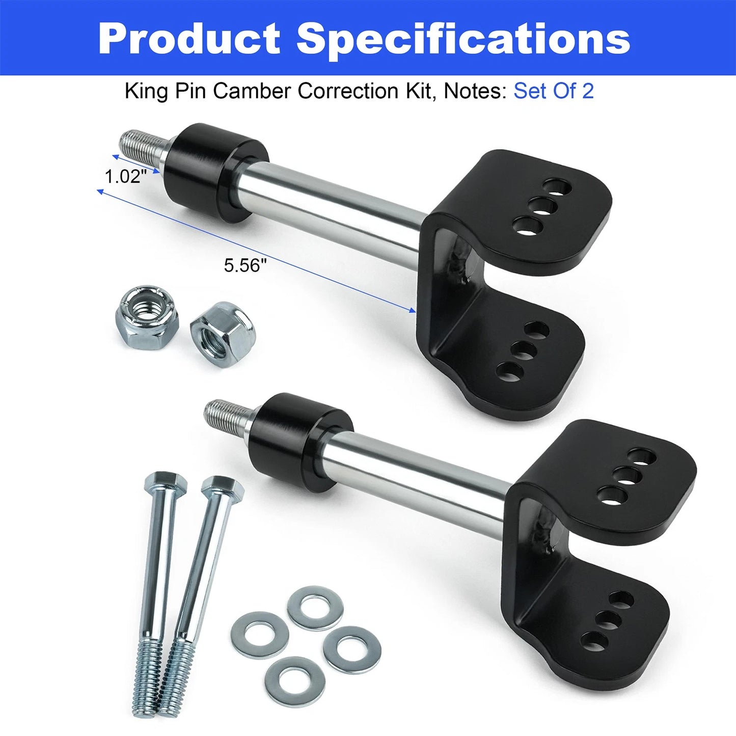 King Pin Camber Correction Kit LIFT-191 for Club Car Tempo, Onwardand Precedent