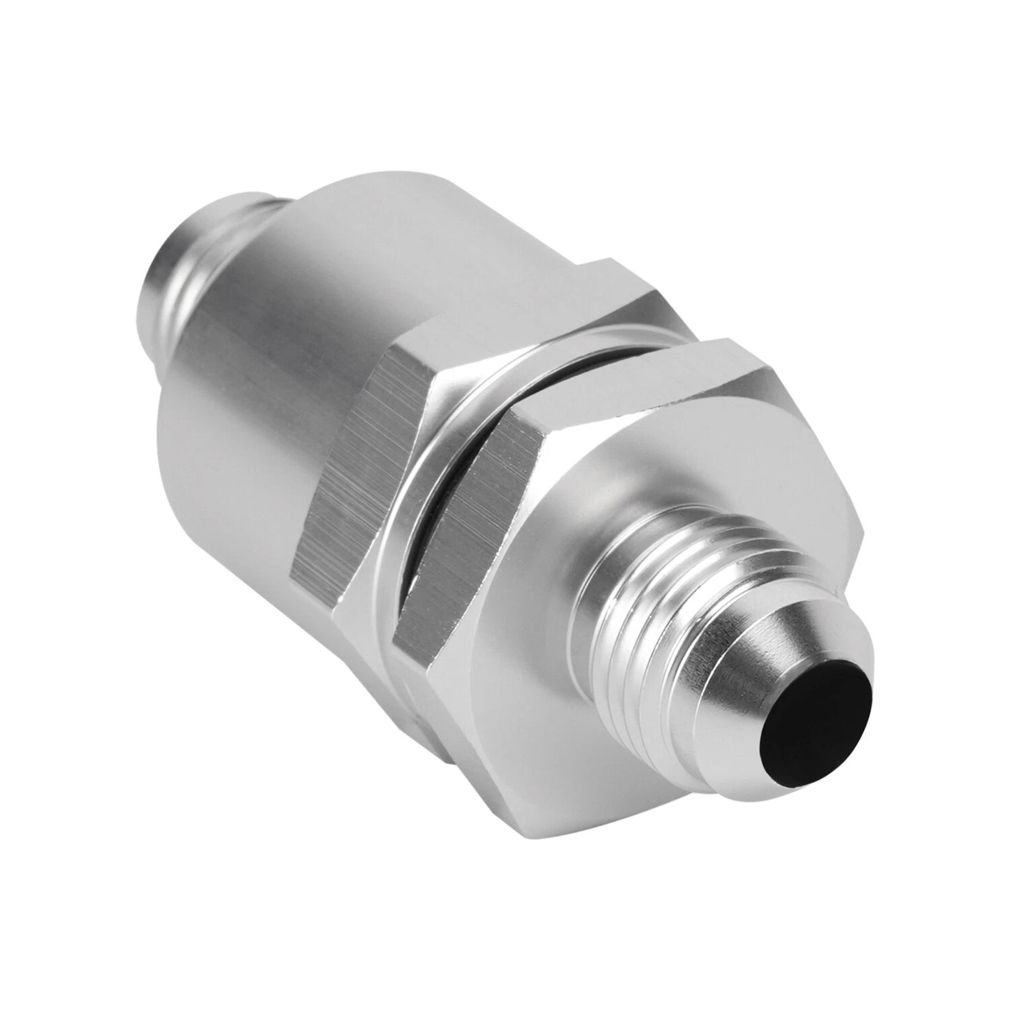 6AN Non Return One Way Inline Check Valve Fitting Aluminum-Sliver