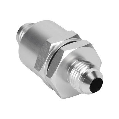 6AN Non Return One Way Inline Check Valve Fitting Aluminum-Sliver