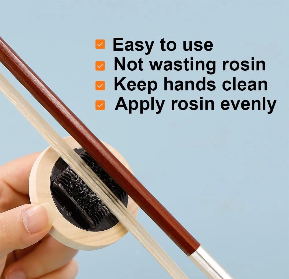 HAINEAO Bow Comb Rosin Spreader Separates Stuck Strings Log color，Black