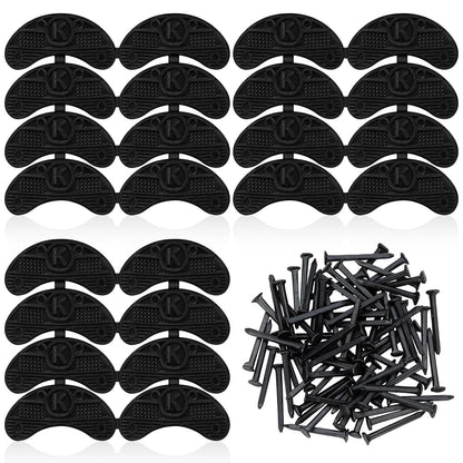36 PCS Black Rubber Heel 2 * 1 Inch (length) x 0.2 (thickness),