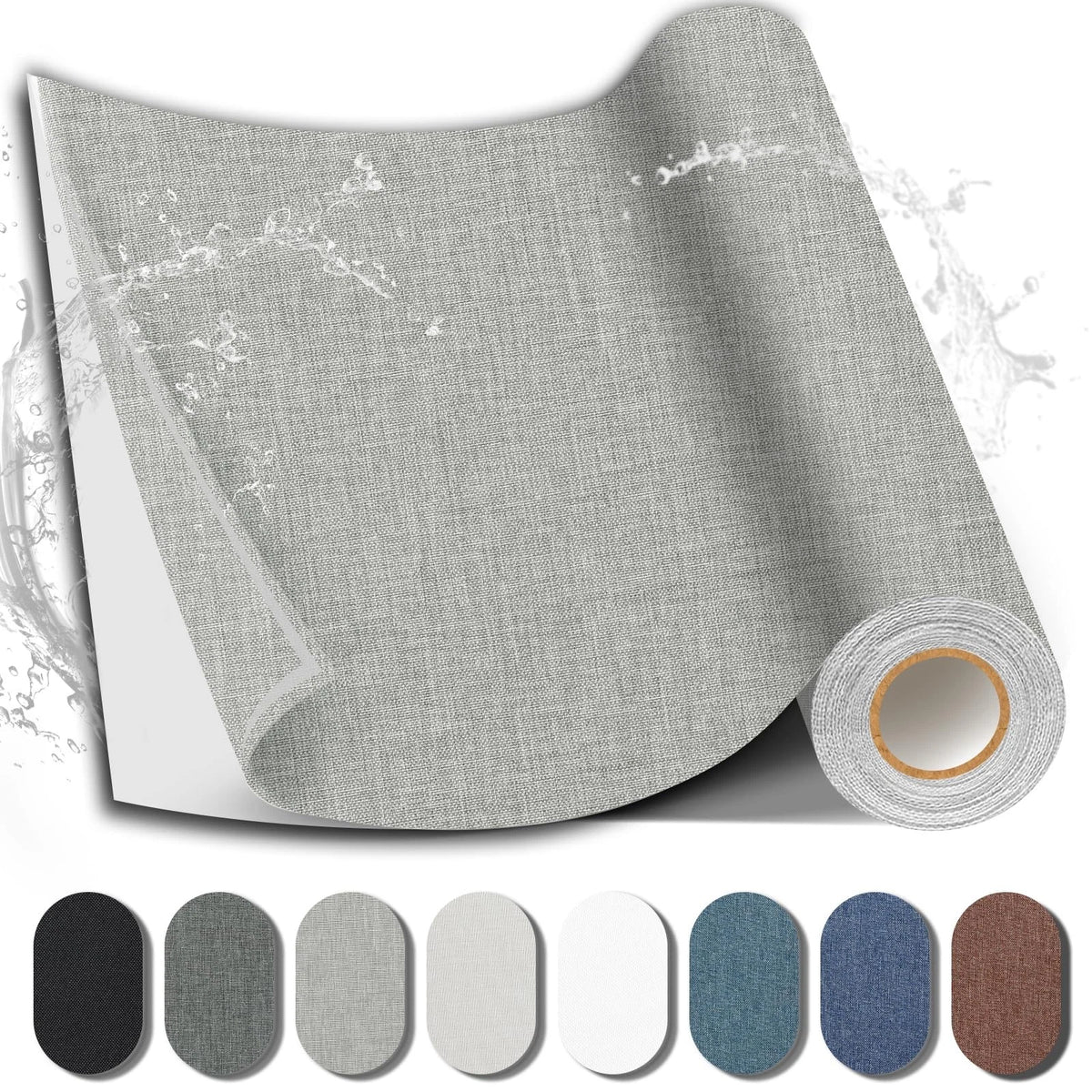 Shagoom Fabric Repair Patch, 17X79 Inch Large Inch, Linen Grey