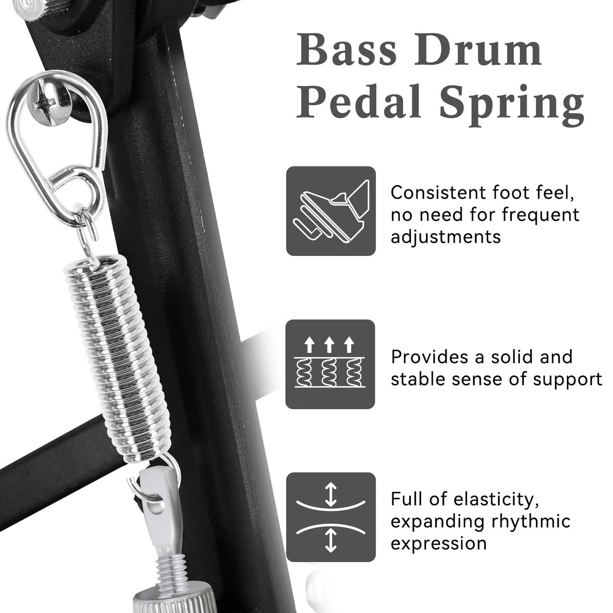 RANMING 2 Sets Bass Drum Pedal Spring Tension Assembly Standard 2A