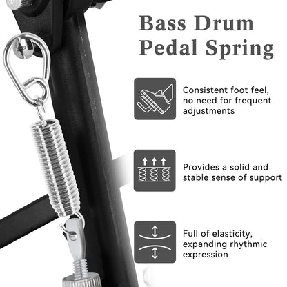 RANMING 2 Sets Bass Drum Pedal Spring Tension Assembly Standard 2A
