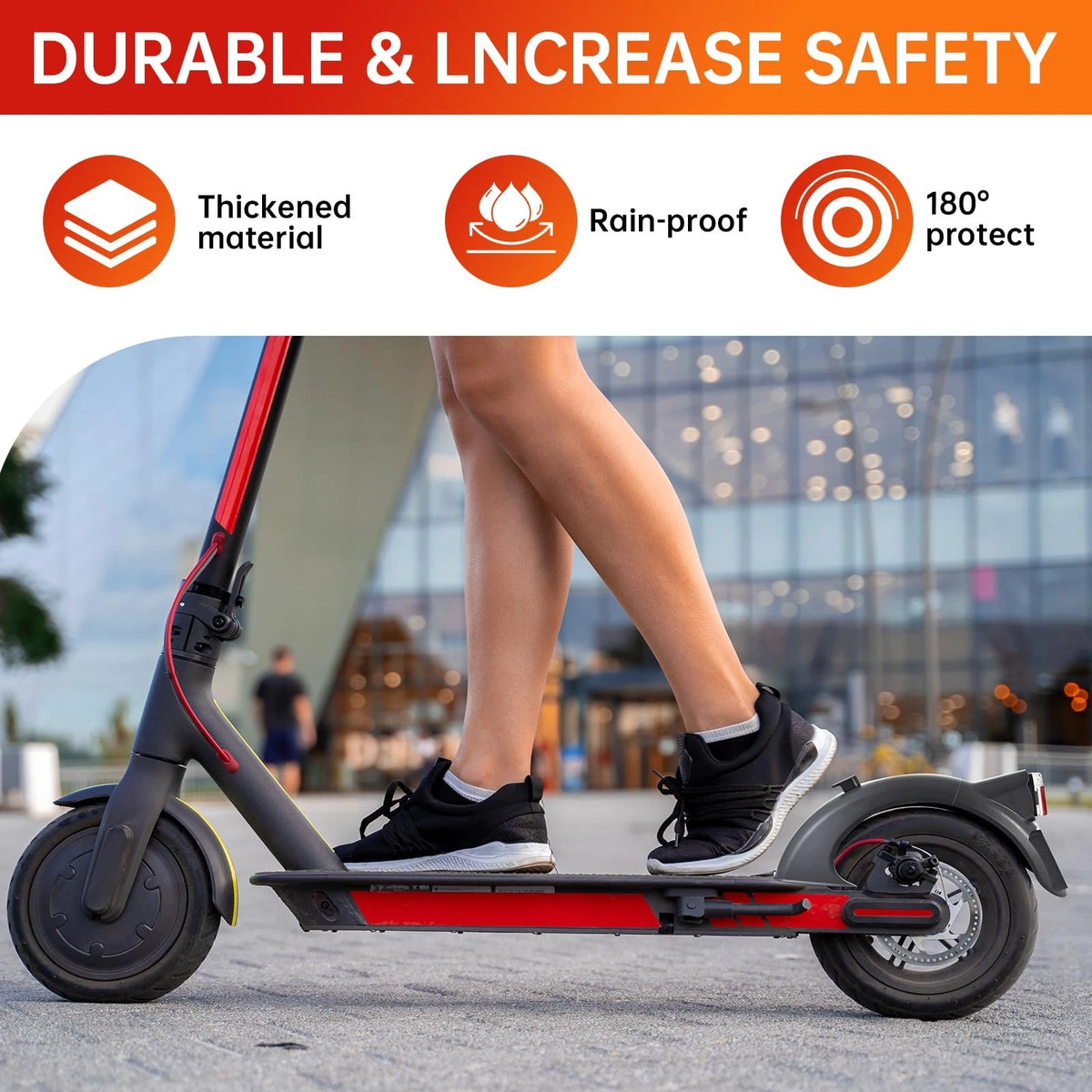 Yungeln Scooter Rear Mudguard with LED Brake Light Compatible with...