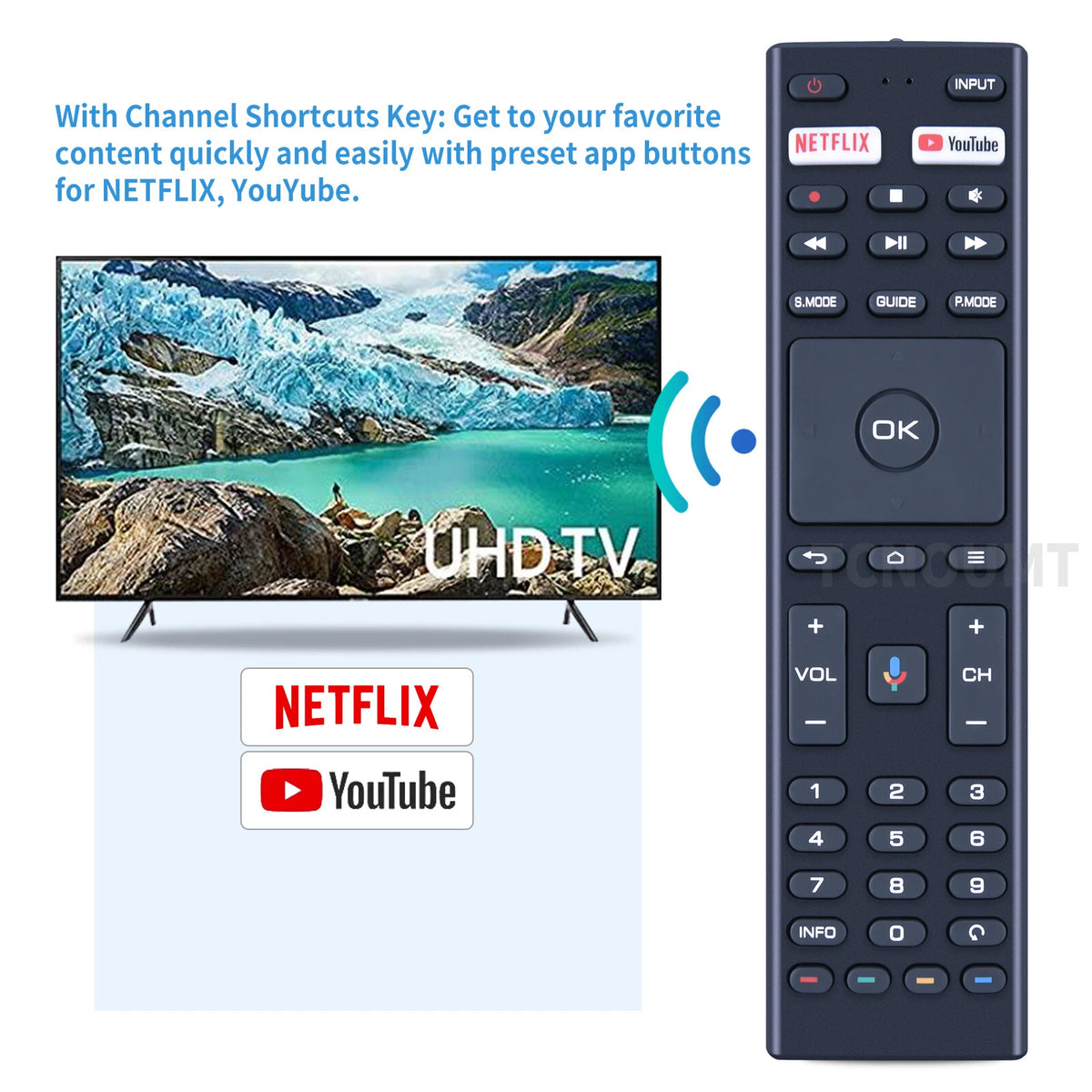 RM-C3363 Replacement IR Remote Control For JVC LED TV LT-32KB208