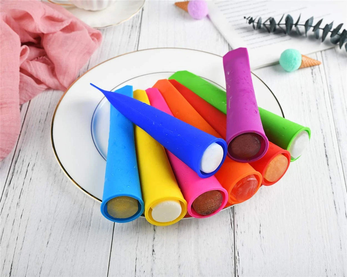 Mirenlife Silicone Ice Pop Molds,Popsicle Maker Molds,8 8 Vibrant Colors