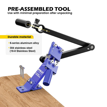 SporGain [Updated] Lawn Mower Blade Sharpener 15°-45° Adjustable Frame Blue