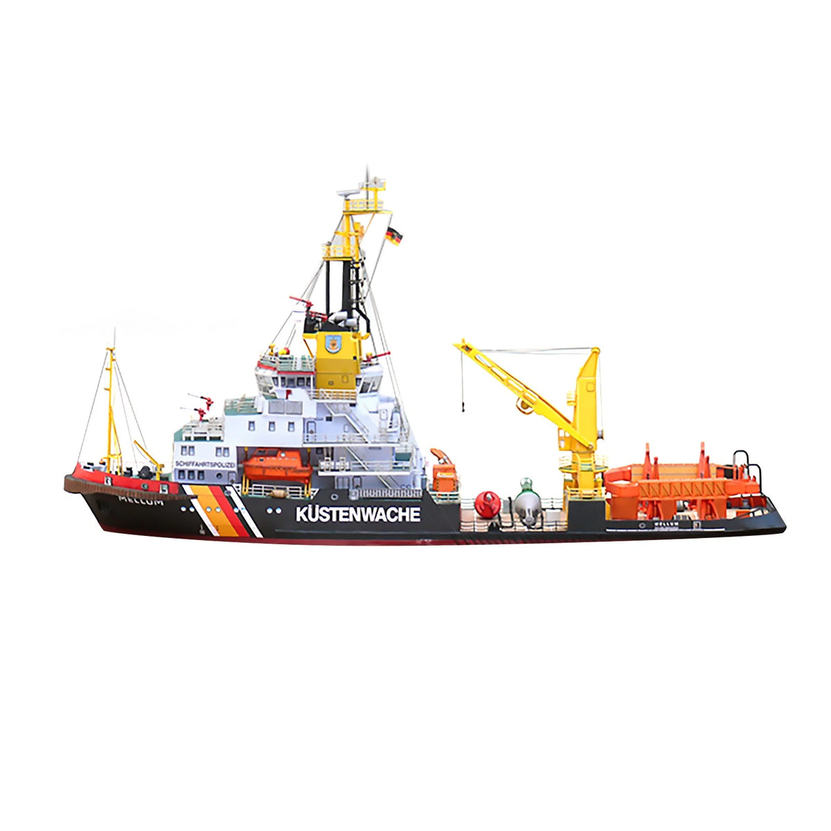 1:250 Germany Mellum Coast Guard Pollution Monitoring Ship Souvenir Gift For Kid