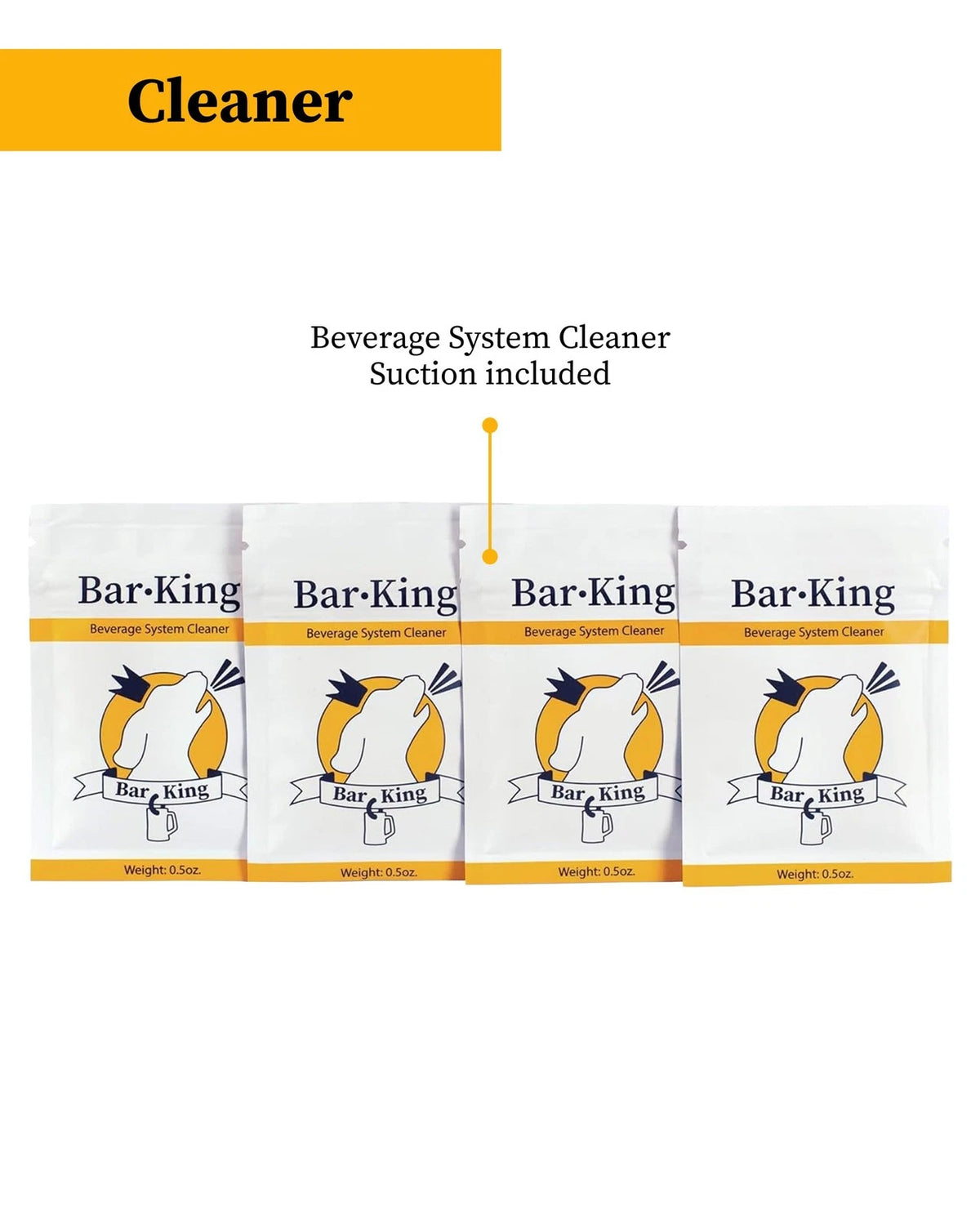 Bar-King Quick-Connect Kegerator Beer Line Cleaning kit. Standard w/4 Packs