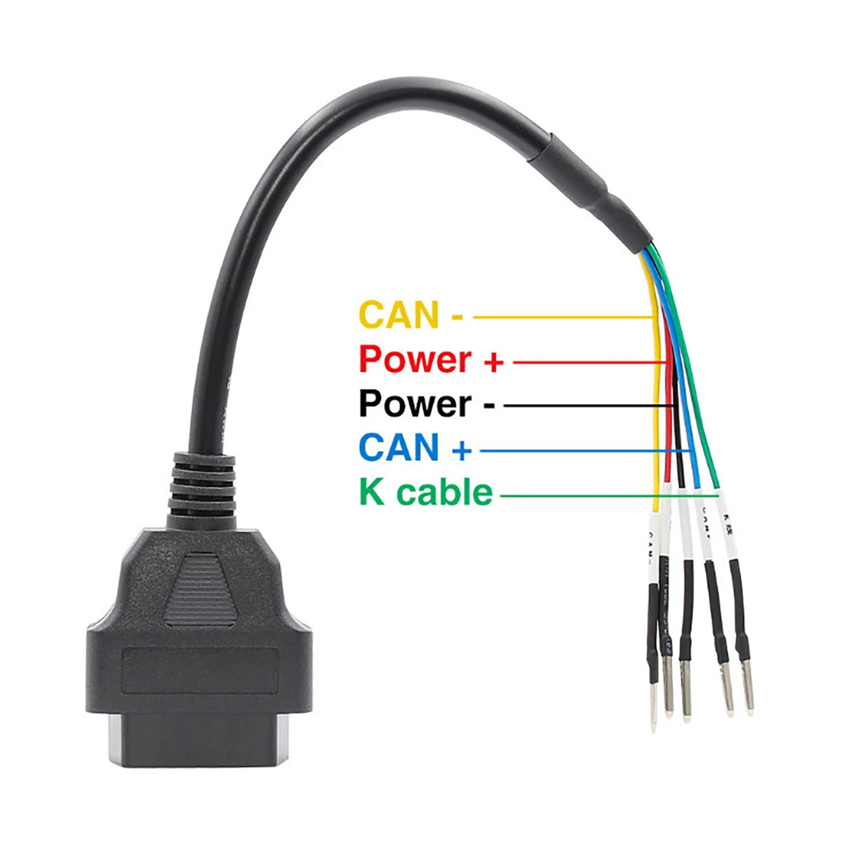 16-Pin OBD OBD2 Female K Line CAN Line Tester Connector Car Diagnostic Tool