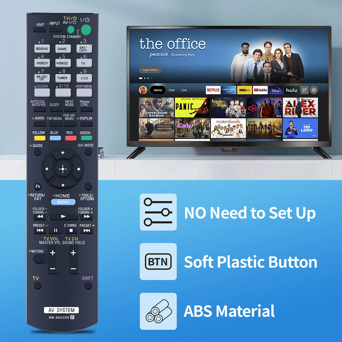 RM-AAU106 For Sony AV Receiver Remote Control STR-DH720 STR-DH720HP STR-DH83