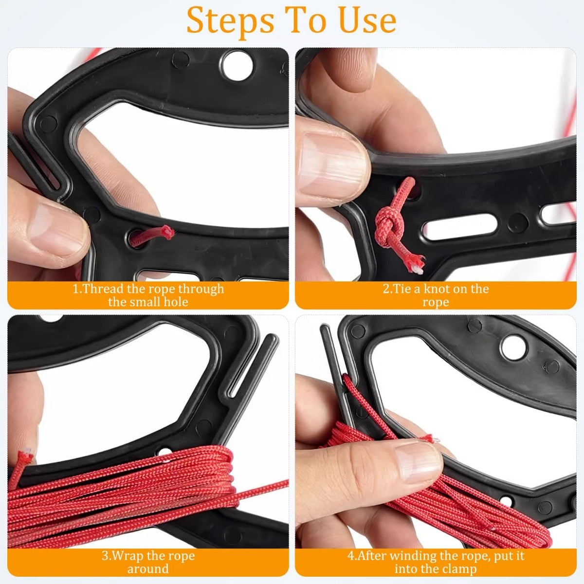Garneck 10pcs Rope Winder: Cord Cable Organizer for 11.2x9.1cm, Black