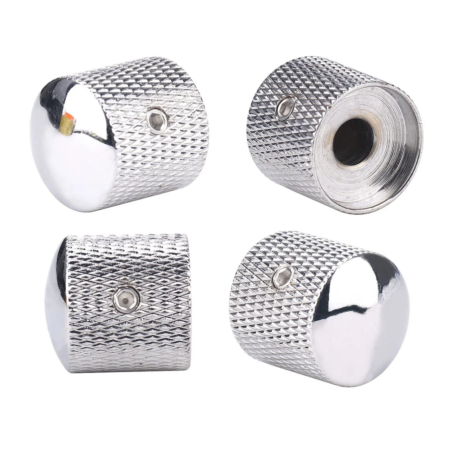 XIYANGJUAN 4Pcs Metal Guitar Knobs Chrome Volume Tone Control Knob