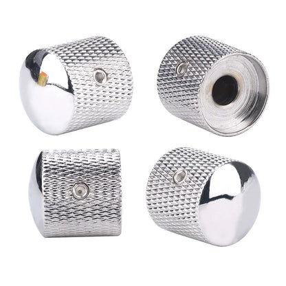 XIYANGJUAN 4Pcs Metal Guitar Knobs Chrome Volume Tone Control Knob