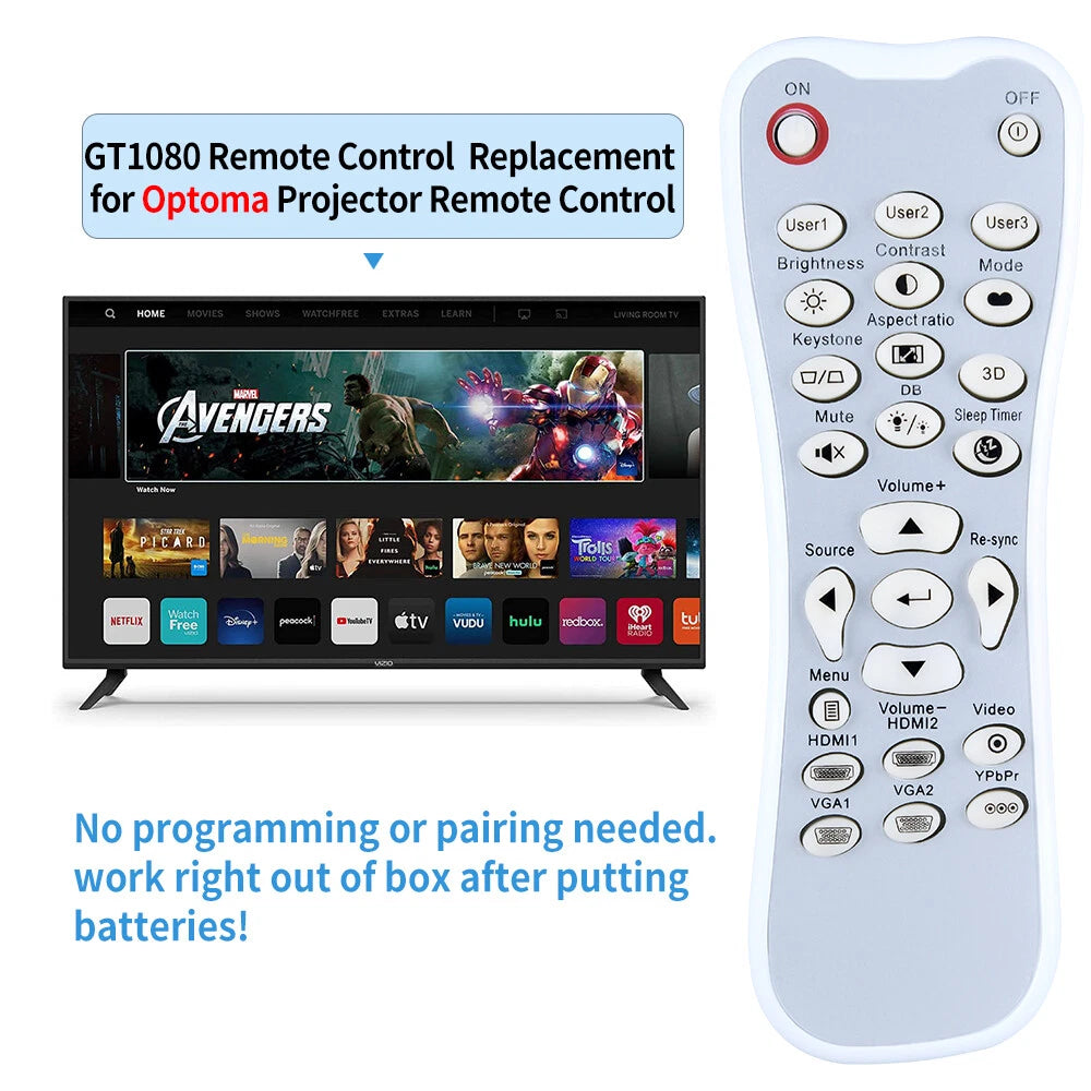 For Optoma Projector Remote Control GT1080 HD-141X HD-143X HD-142X HD-146X