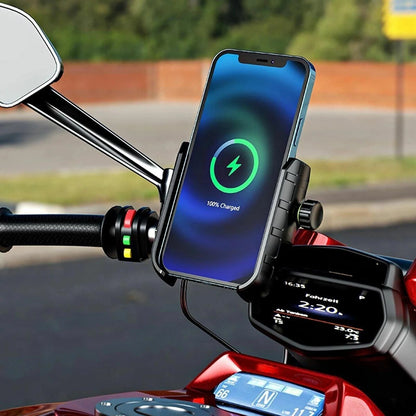 360° Rotation Type-C Quick Charger Motorcycle Holder Mount For 4-7" Phone