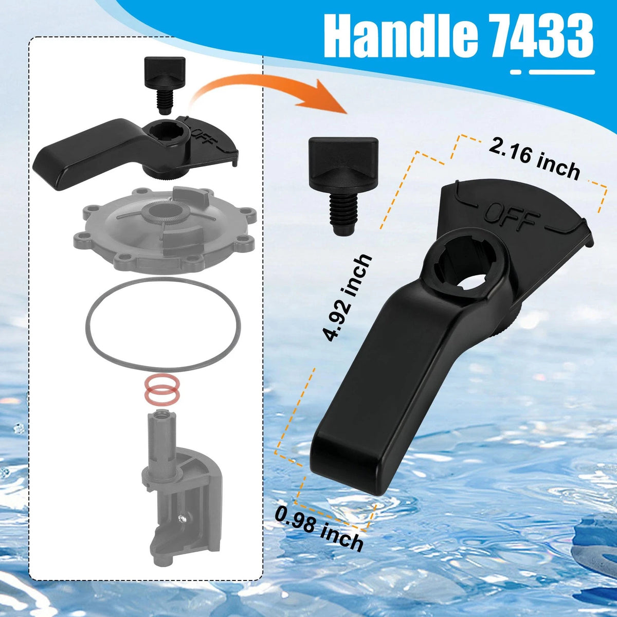 NURATIT 2-Port/3-Port Pool Valve Rebuild Kit Compatible with Jandy 2 Pack