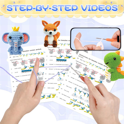 OLHKYN 6Pcs Crochet Kit for Beginners, 2026 DIY Craft small, Set-02