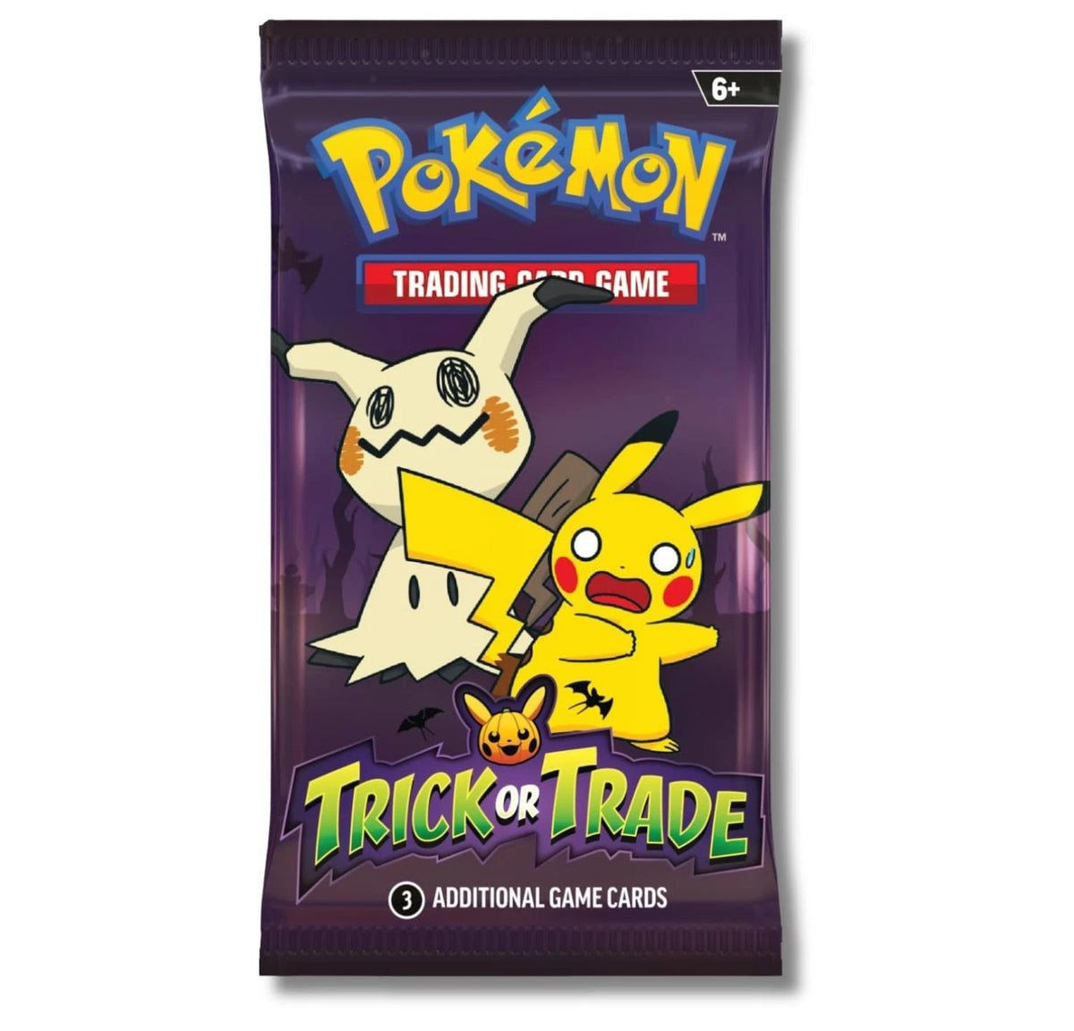 Pokemon 2023 Trick or Trade Mimikyu & Pikachu Small, Red, Blue, Green, Yellow