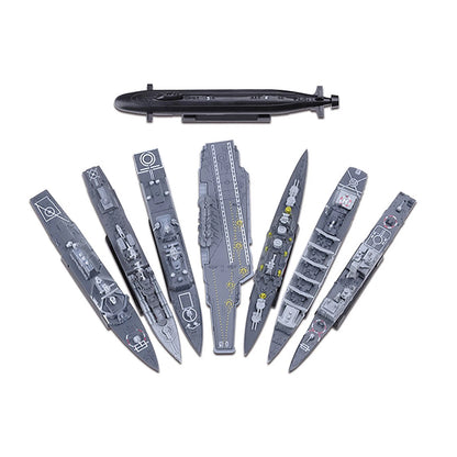 8PCS Unassembled Kit DIY Model Cruiser Frigate Submarine Battleship Warship
