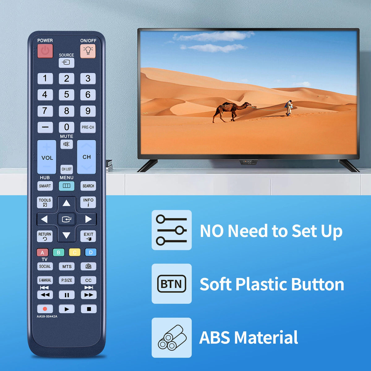AA59-00442A Remote Control For Samsung TV UN55D6000SF UN55D6300SF AA59-00441A