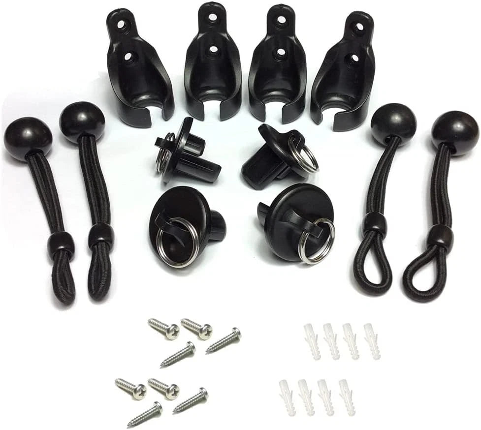 Coolaroo Replacement Parts Bungee End Cap Kit Black Kit-2 Sets,