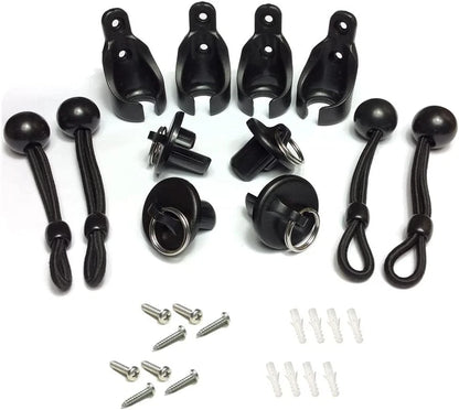 Coolaroo Replacement Parts Bungee End Cap Kit Black Kit-2 Sets,